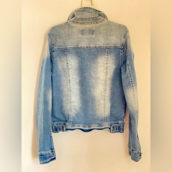 NEW WALLFLOWER DISTRESSED JEAN JACKET - Picture 2 of 5